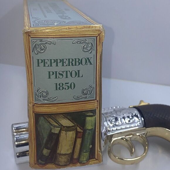 Avon Pepperbox Pistol 1850 Cologne Decator Bottle Shaped Like A Pistol - Picture 8 of 12